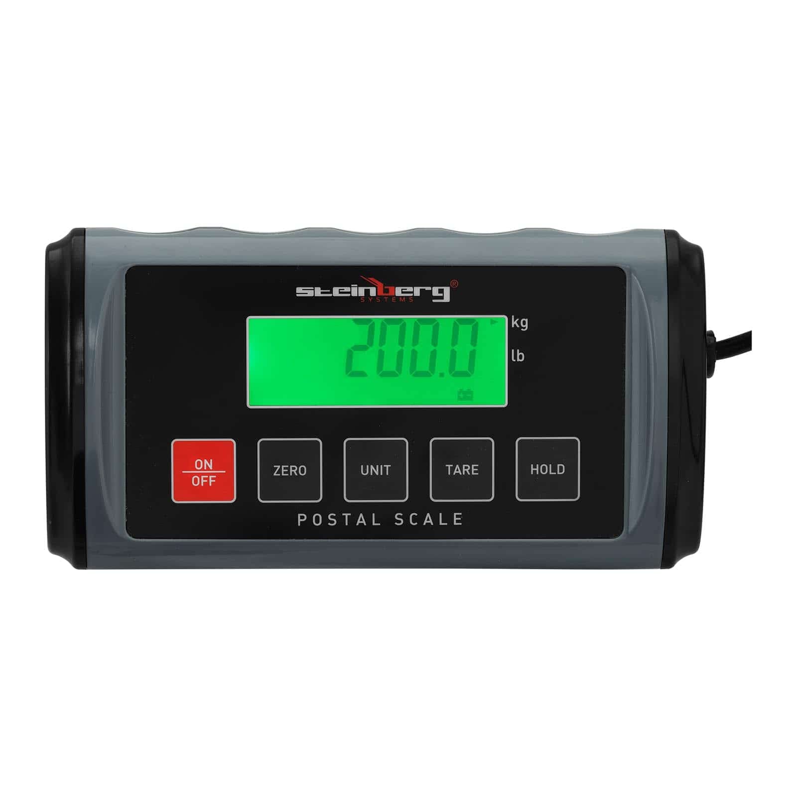 Steinberg Systems SBS-PT-200SB Paketwaage 200 kg / 0,1 kg 35,5 x 40,5 cm externes LCD Paketwaage digital Bodenwaage