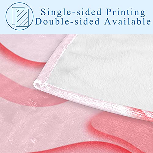 Couverture douce pour lit et canapé : confort rose abstrait - 5