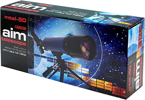 Telescópio Refrator Carson AIM com Ampliação 17,5 a 78 vezes e tripé de mesa 4 51rZPYbJloL