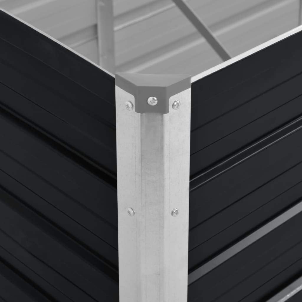 FAMIROSA Garden Raised Bed Anthracite 94.5x31.5x17.7 Galvanized Steel