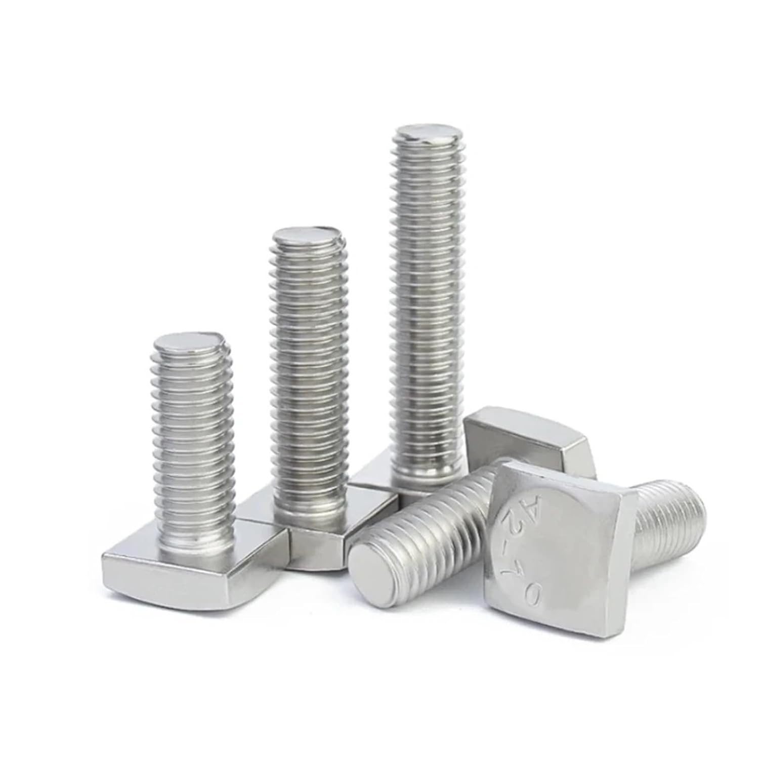 M6 M8 M10 Square Head Screws 304 Stainless Steel Full Thread Bolt Length 12-80mm(M8x20,1Pc)