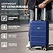 LUGG - Jetset 40cm Suitcase - 40x30x20cm- Ryanair Compatible - Underseat Size - Hard Shell ABS - Spinner & Removable Wheels - Lightweight Travel Luggage- Midnight Blue