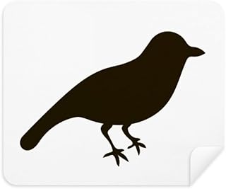 Black Sparrow Animal Portrayal Cleaning Cloth Screen Cleaner 2pcs Suede Fabric