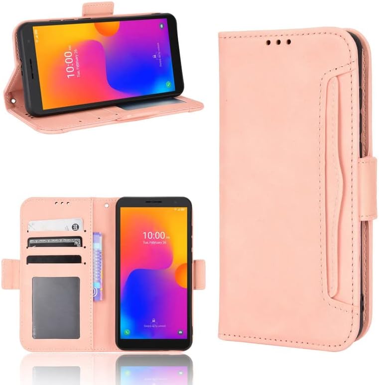 Miniatura 8 de Compatible with Wallet Case for ZTE Blade A53 (6.52 inches),Wallet Flip Cover,Leather Folio Protective Cover Pink