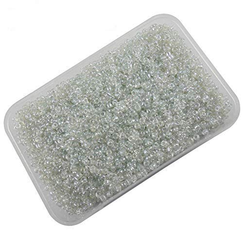 eshoppee 8/0 3 mm 200 gm White Luster Color Glass Seed Beads for Jewellery Making kit Art and Crafts Materials for Embroidery Necklace Bracelet Earring Making Materials DIY kit (White Luster) (B07M5GQJ1F) Amazon Price History, Amazon Price Tracker