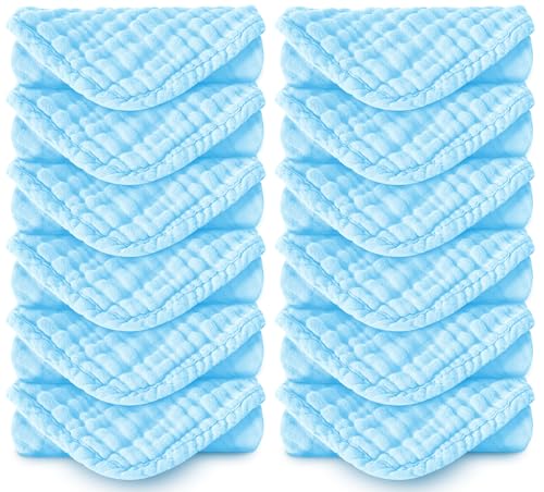 55% Off 12-Pack Muslin Burp Cloths - Extra Soft & Absorbent