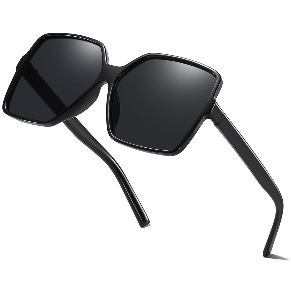 aisswzber Women's Chic Square Oversized Sunglasses Big Large Wide Fashion Shades for Women Men 100% UV Protection