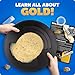 Blue Marble Gold Panning Kit for Kids - Learn to Pan for Gold, Includes Pay Dirt with Real Pyrite Specimens, Reusable Panning Pan, Vial, Tweezers & More