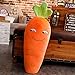huobeibei Giù Espressione del Fumetto Carota Peluche Giocattolo Bambola Cuscino Carino Simulazione Bambola vegetale Peluche Regalo di Festa per Bambini 45 cm B.