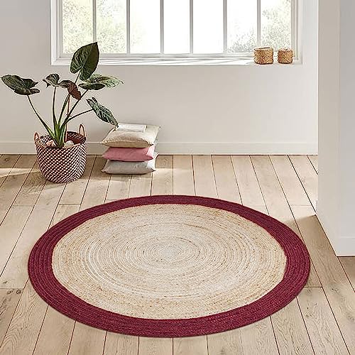 Tapis rond en jute résistant trafic intense pour protéger vos parquets