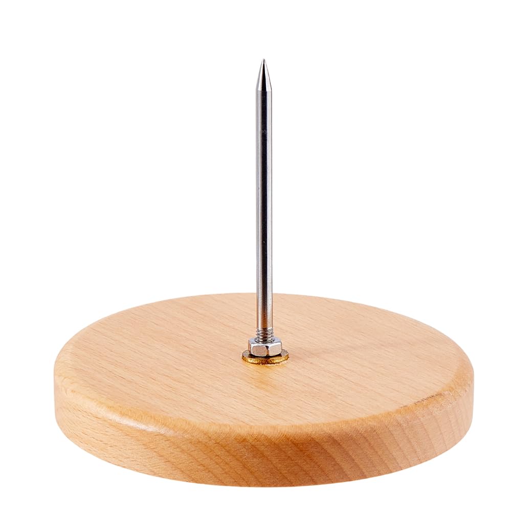 SUPERFINDINGS 1 Pcs Ticket Spike Receipt Holder Spike 8cm Ticket Stabber Receipt Spikes Wooden Bill Fork Tickets Spikes Alloy Spike Bill Holder Memo Holders for Restaurant Kitchen Office Hotel