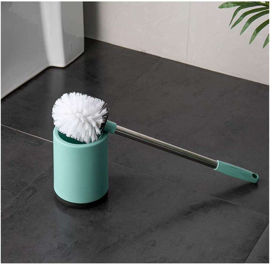 Juego de escobilla de inodoro para montaje en pared, soporte sin taladro, kit creativo de limpieza de baño, elegantes cepillos de inodoro blancos y soporte para un fácil mantenimiento e higiene