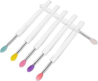 GALPADA 6Pcs Portable Silicone Lip Brushes wi...