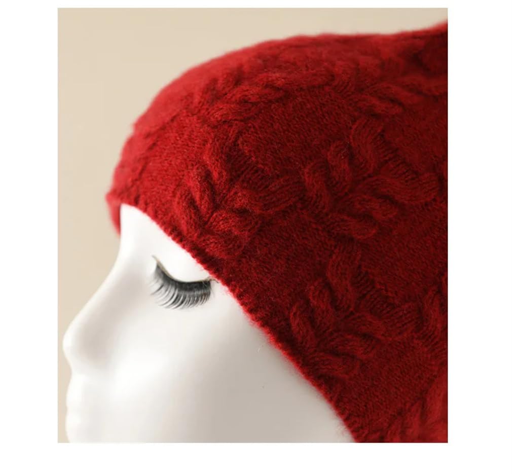 Cashmere lavorato a maglia berretti per le donne inverno caldo morbido Skullies cappello per le donne moda cranio Caps