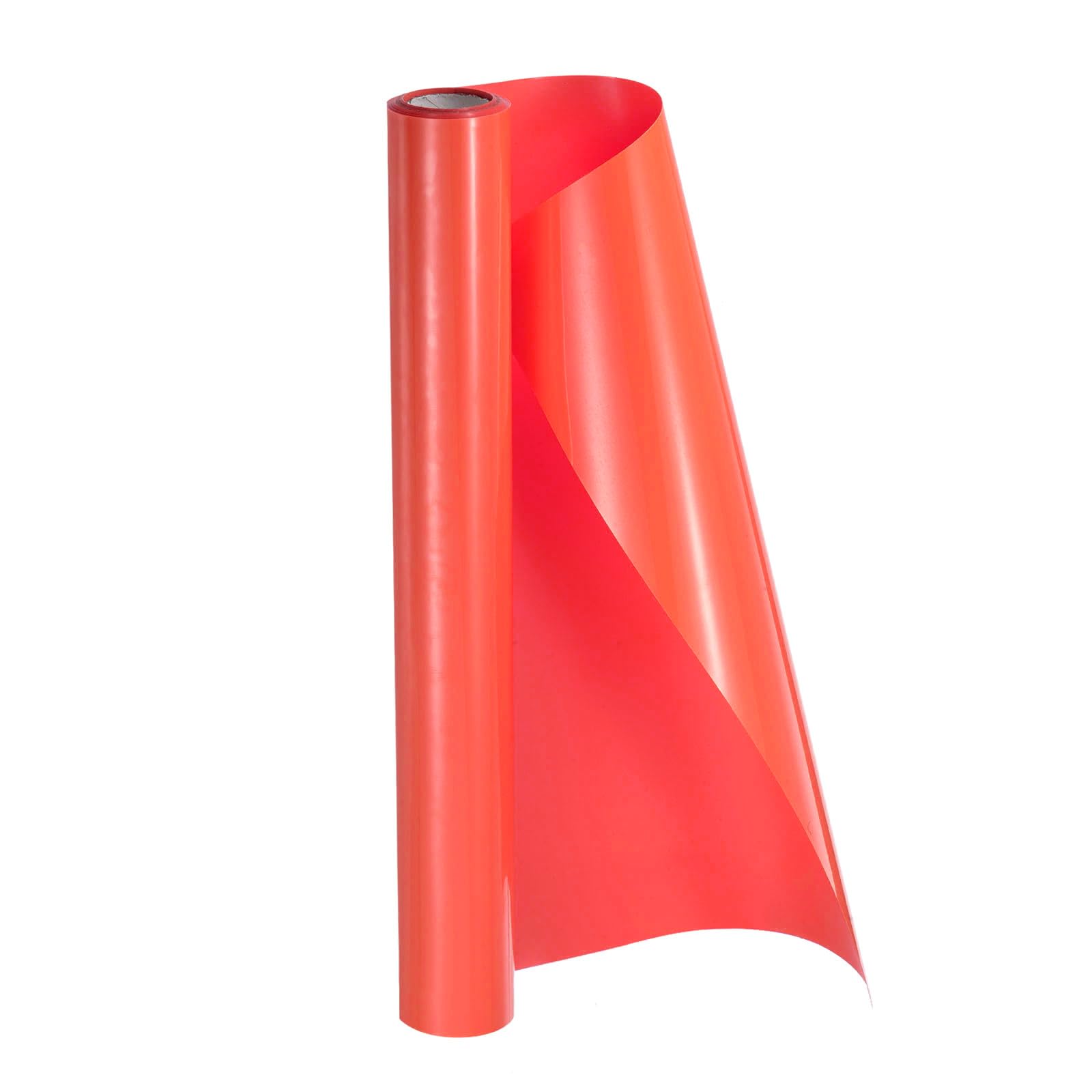 sourcing map HTV Heat Transfer Vinyl 12" x 8.5ft Roll PVC Fluorescent Orange Iron on Vinyl for All Cutter Machine, Easy to Cut & Weed
