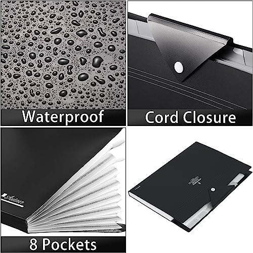NISUN 8 Pocket Expanding File Folder Black - Image 4