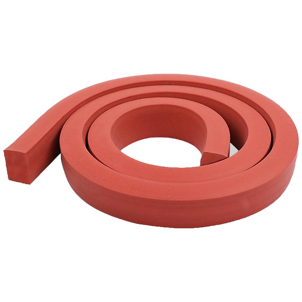Square Sealing Strip Red Silicone Rubber Sealing Strip 1m x 30-60mm x 10mm(Width 40mm)
