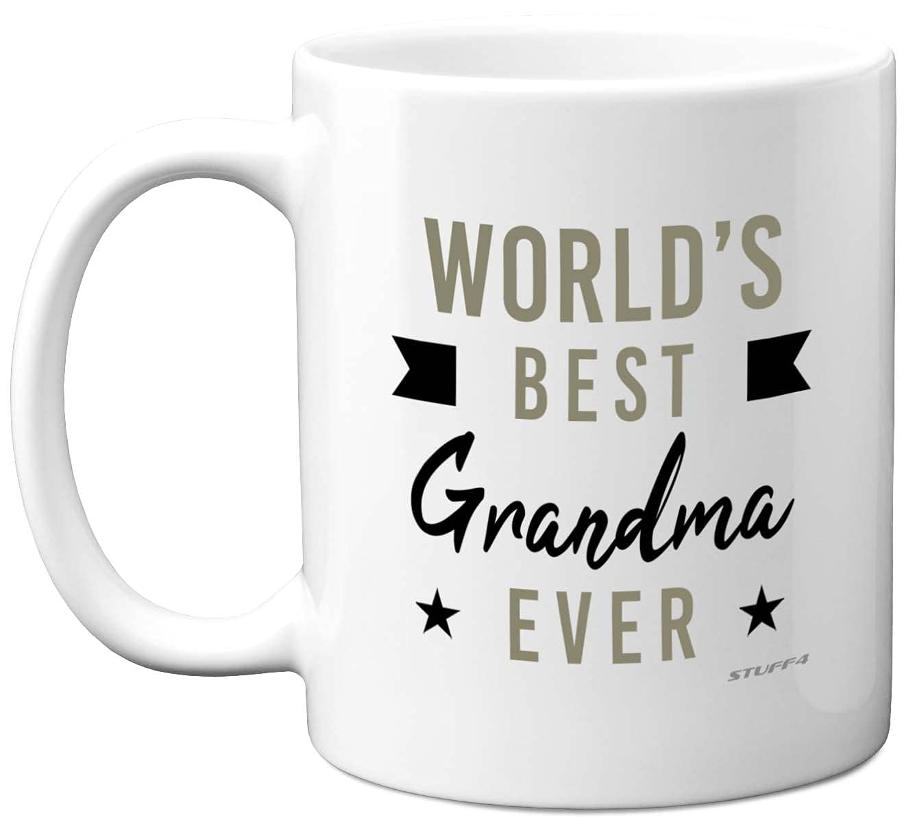 Stuff4 Women's Grandma Gifts For Mug - World's Best Ever - Birthday Presents For Granny Grandparents, Perfect Christmas From Grandchildren, 11Oz Ceramic Dishwasher Microwave Safe Mugs