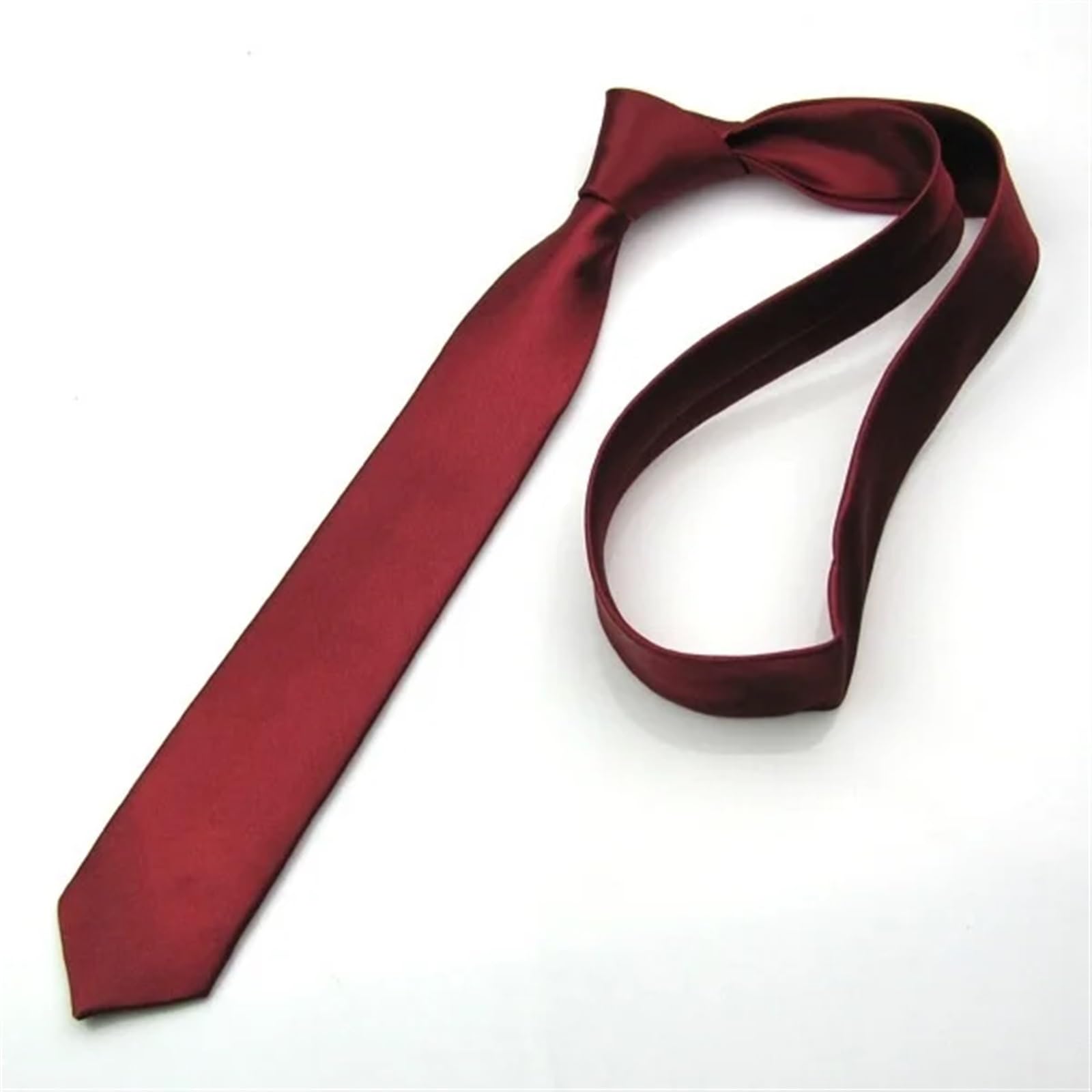 LUYSGBXR Cravatta Cravatta Sottile e Sottile for Uomo, in Tessuto Jacquard, Tinta Unita, Color Champagne, Arancione, Rosso, Viola e Blu, Cravatta da Sposa, corbatas Par(Multi-Colored-5