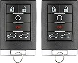 KeylessOption Keyless Entry Remote Control Car Key Fob Replacement for Cadillac Escalade ESV, EXT (Pack of 2)