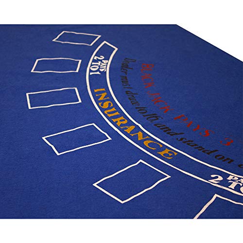 GSE Games & Sports Expert 36"x72" Blackjack Casino Tabletop Felt Layout Mat - Thumbnail 2