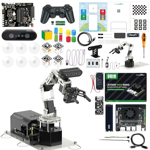 Image of Yahboom Jetson Orin Nano Super 8GB 6DOF Robotic Arm 3D Space Scanning, Depth Camera Visual Recognition AI Vision AI Voice Interaction ROS, Python Programming Data