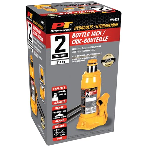 Image of Performance Tool W1621 2 Ton Heavy Duty Hydraulic Bottle Jack