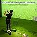 Golf Simulator Projector Cover Enclosure with Turf - Heavy Duty Floor Mounted Golf Sim Enclosure with Quiet Cooling Fan- Total Protection for Your Simulation Setup