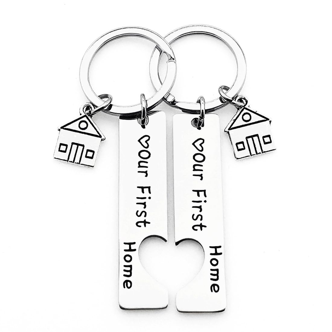 Portachiavi Casa Per Coppie Con Biglietto Auguri E Sacchetto Velluto - Regalo Inaugurazione Casa - Foto 3