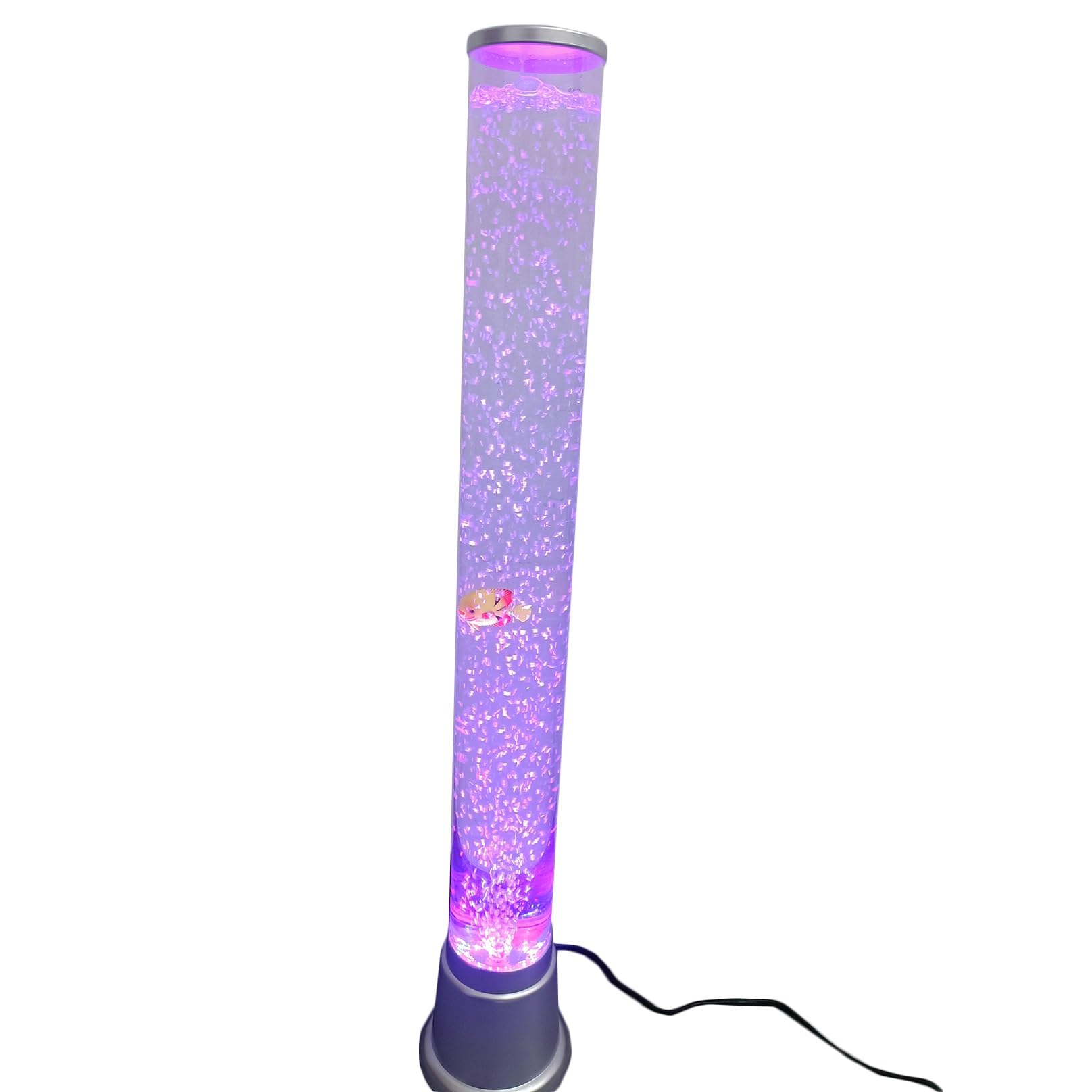 Lámpara de pie sensorial de tubo de burbujas con LED que cambian de 7 colores, luz nocturna para habitación de niños, regalo calmante para TDAH y autismo