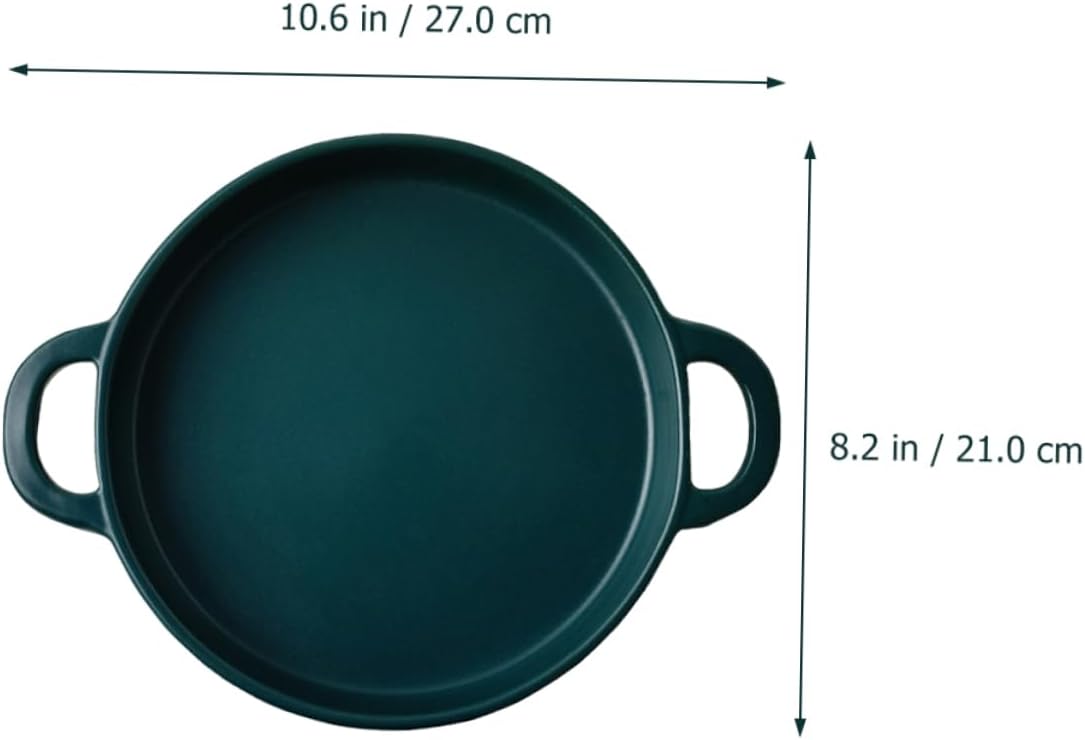Ceramic Lasagna Baking Dish High Temperature Resistant Barbecue Pan for Kitchen Cooking Scratch-resistant Surface Lightweight and Portable Housewarming Gift