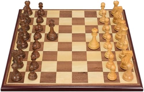 Yushifa Juego de ajedrez portátil de madera de alta gama, juego de ajedrez portátil, diseño elegante, estructura duradera, funciones completas,
