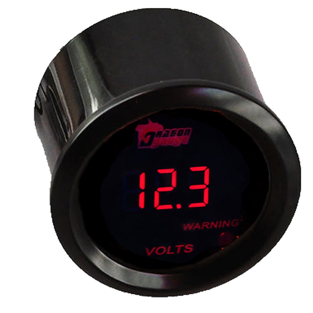 Universal Indicador de Voltaje 2" 52mm Medidor Digital de Coche Luz LED Rojo Voltios Voltaje Medidor Eléctrico Motor Equipo Instrumentos