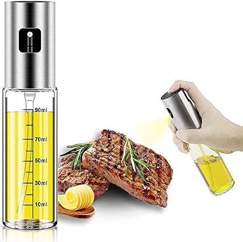 TicketShadowBox Olive Oil Sprayer Dispenser for Cooking, Food-Grade Glass Oil Spray Bottle Oil Dispenser,Olive Oil Sprayer for BBQ/Making Salad/Baking/Frying Kitchen, YP-100Ml