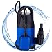 Hosmat 1HP Sump Pump Clean/Dirty Submersible Water Pump with Float Switch for Swimming Pool Garden House (1 HP Blue)