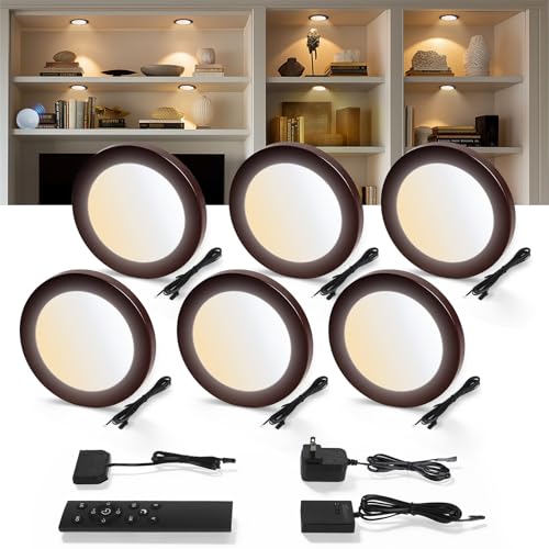 V4light Smart LED Puck Lights, Under Cabinet Lighting with Remote