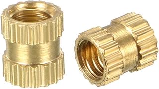 uxcell Knurled Insert Nuts - 200Pcs M3 x 5mm Length x 4mm OD Female Thread Brass Threaded Insert Embedment Nut for 3D Printer