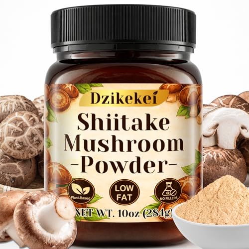 10 Oz Pure Shiitake Mushroom Powder 100% Natural Umami Seasoning Mushroom Powder Seasoning for Cooking Soups Broth Vegan & Plant Based Recipes Coffee Drinks