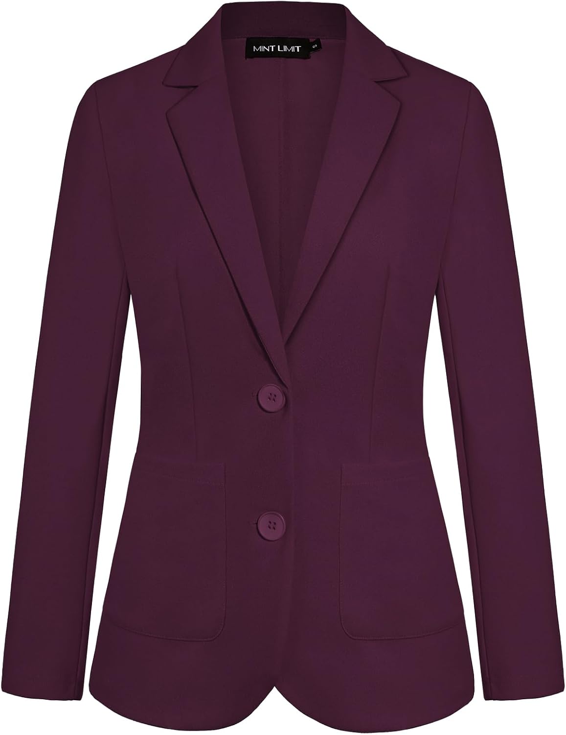 MINTLIMIT Womens Casual Long Sleeve Blazer Button Front Notch Lapel Work Office Business Blazers Jackets with Pockets