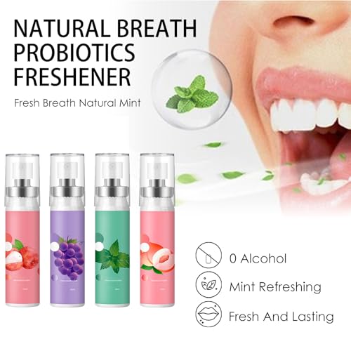 Erfrischendes Spray für den Atem, extra frisches Mundspray, Lufterfrischer in Mundspray, frischer Atem, Mundatmospray, erfrischendes Spray für den Atem, 4 Stück – Bild 5