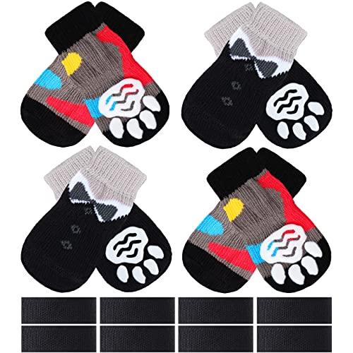 8 Pieces Puppy Paw Protector Socks Anti-slip Dog Socks Cute PET Dog Cat Socks Knit Paw Pattern Sock and 8 Pieces Adjustable Straps for Puppy Dog Indoor Control Wear for Small&Medium Dogs&Cats (Small) 8 Pieces Puppy Paw Protector Socks Anti-slip Dog Socks Cute PET Dog Cat Socks Knit Paw Pattern Sock and 8 Pieces Adjustable Straps for Puppy Dog Indoor Control Wear for Small&Medium Dogs&Cats (Small)
