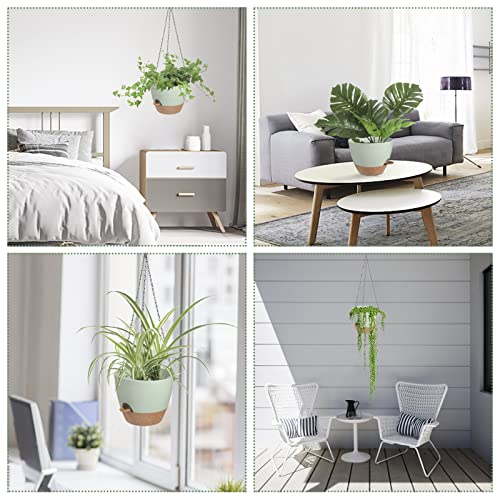 Vanslogreen 8 Inch Hanging Planters For Indoor Outdoor Plants thumb #5