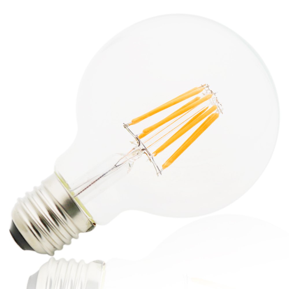 Mengjay E27 LED G80 8W Filament Glühbirne Edison Vintage Glühlampe Lampe Birne Warmes Licht 2200-2300K 780LM, Ideal Für Nostalgie und Antik Beleuchtung