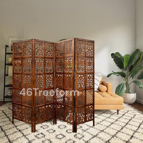 Image of Wooden Room Partition /Screen /Room Divider /Room Separator for Livng Room Bedroom Home Office Restarurant Hallway 20Inches Wide (4 Panel 6 Feet)