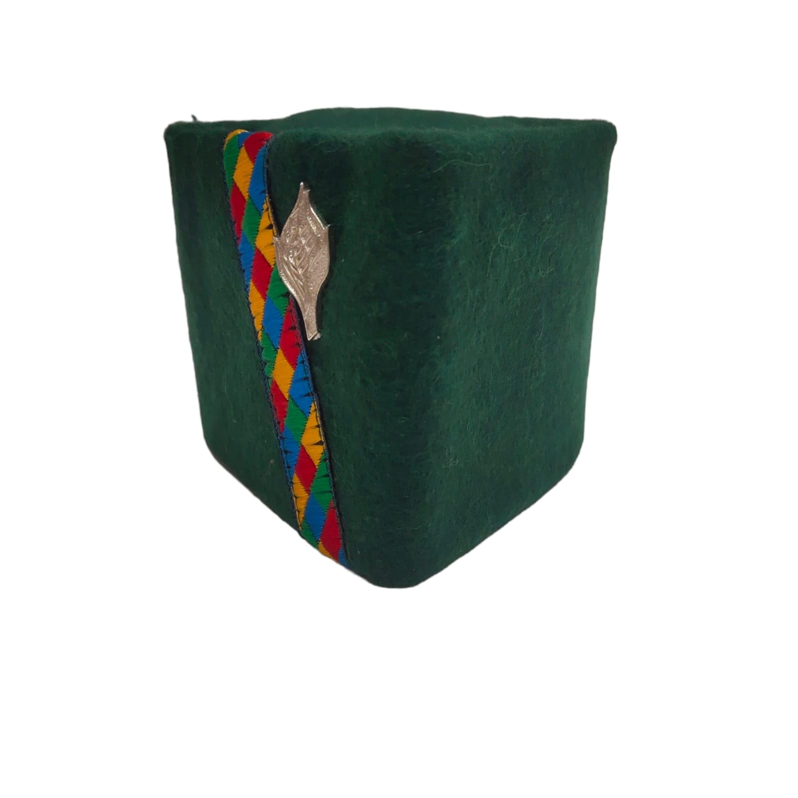 Uttarakhand Pahadi Topi/Cap Green Woolen, Brahmakamal Uttarakhand Topi, Pahadi Cap, Himachali Cap (Green Woolen)-image-0