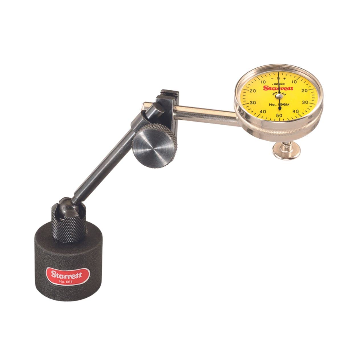 Starrett Mini Magnetic Indicator Holder, High Holding Force, Simple & Versatile, Easy Positioning, Compact Design - 661