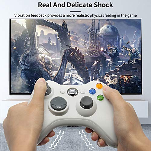 Xbox 360 Controller Wired for Xbox 360 Console & Windows, Xbox 360 Game Controller Gamepad (White) - Thumbnail 5