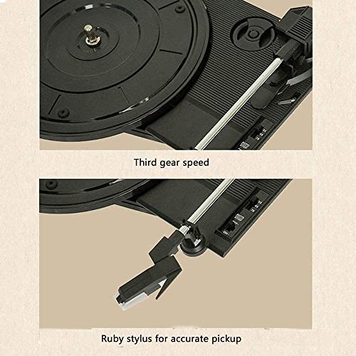 Tourne-Disque Portable Bluetooth Vintage à 3 Vitesses avec Haut-parleurs intégrés | Plateau tournant amélioré AUD - Les Beatles, Paul McCartney, John Lennon, RIngo Starr, George Harrison Tourne-Disque Portable Bluetooth Vintage à 3 Vitesses avec Haut-parleurs intégrés | Plateau tournant amélioré AUD – Image 7