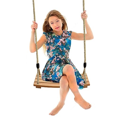 PELLOR Holz Schaukel, Holz Schaukelsitz für Kinder und...