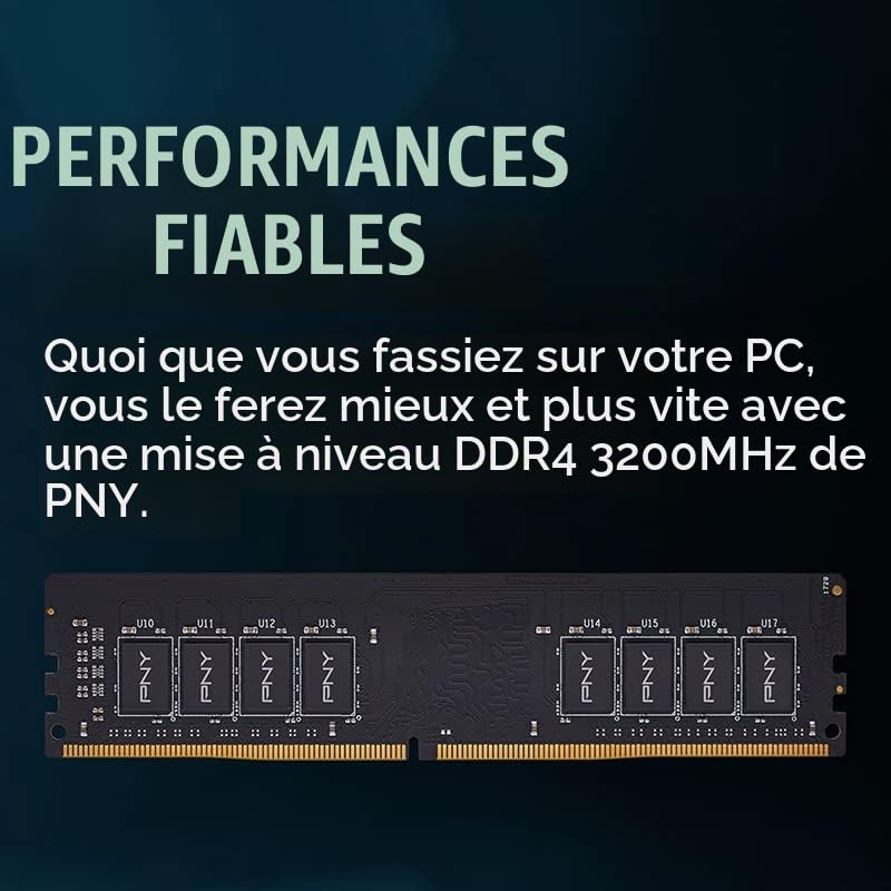 PNY Performance 8Go DDR5 3200MHz Mémoire PC Fixe